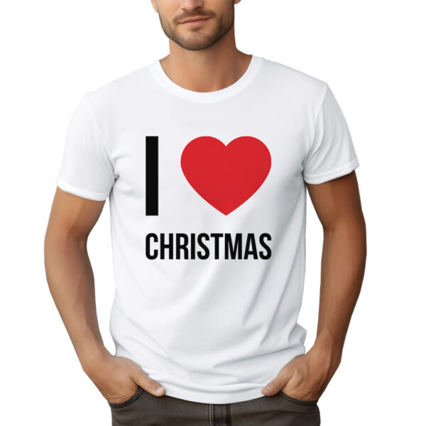 KOSZULKA Z NADRUKIEM NA ŚWIĘTA BOŻEGO NARODZENIA - I LOVE CHRISTMAS