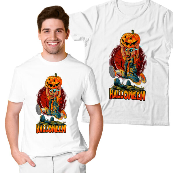 KOSZULKA Z NADRUKIEM NA HALLOWEEN CUKIEREK ALBO PSIKUS
