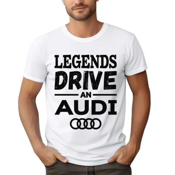 KOSZULKA Z NADRUKIEM AUDI LEGENDS DRIVE AN AUDI