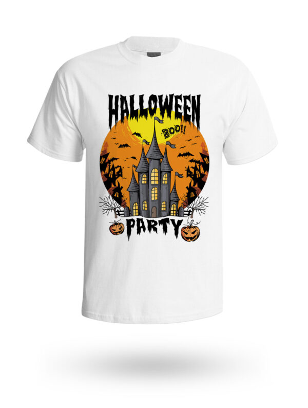 KOSZULKA Z NADRUKIEM NA HALLOWEEN, STRASZNY ZAMEK