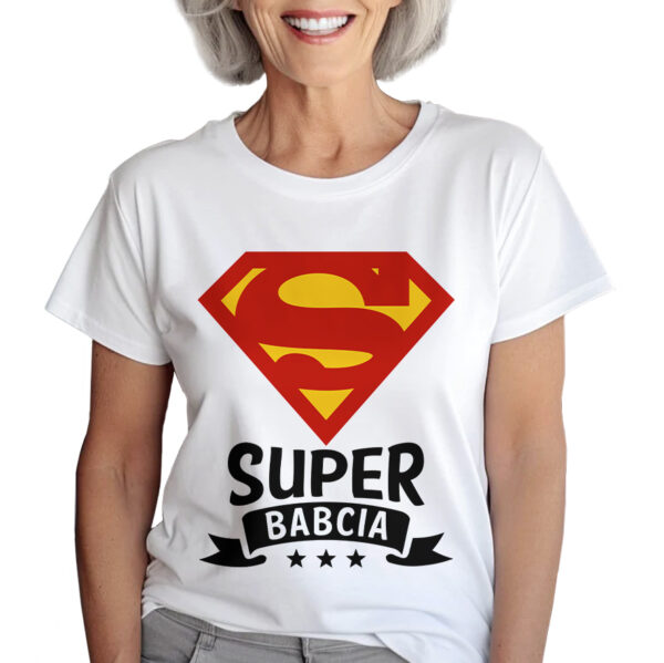 KOSZULKA Z NADRUKIEM NA DZIEŃ BABACI - SUPER BABCIA