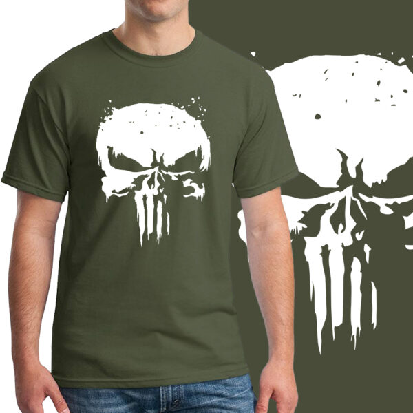 KOSZULKA Z NADRUKIEM PUNISHER PUNISZER CZASZKA CZACHA