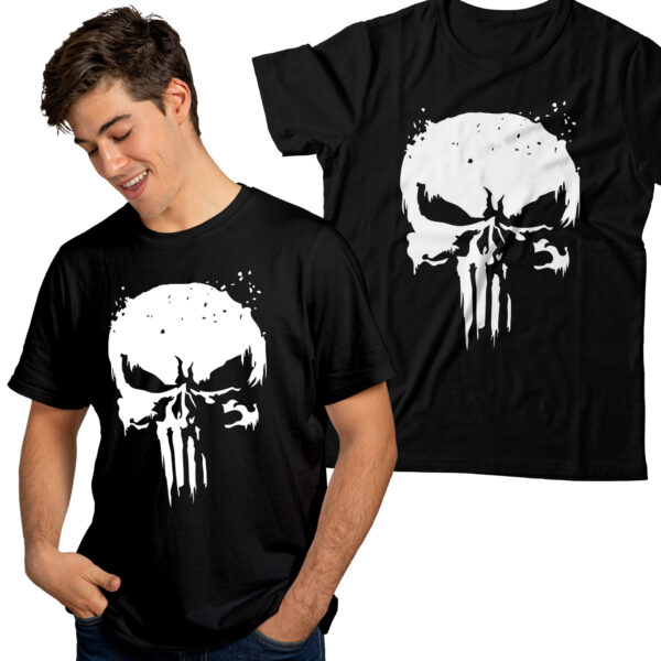 KOSZULKA Z NADRUKIEM PUNISHER PUNISZER CZASZKA CZACHA