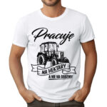 KOSZULKA Z NADRUKIEM DLA ROLNIKA - PRACUJĘ NA HEKTARY A NIE NA GODZINY