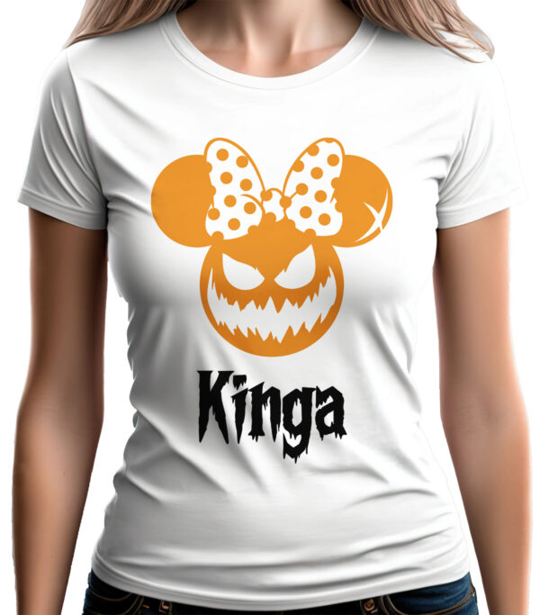 KOSZULKA Z NADRUKIEM NA HALLOWEEN, STRASZNA MYSZKA MINI MINNIE