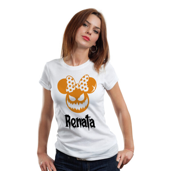 KOSZULKA Z NADRUKIEM NA HALLOWEEN, STRASZNA MYSZKA MINI MINNIE