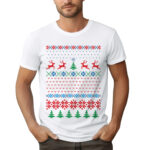 KOSZULKA Z NADRUKIEM NA ŚWIĘTA BOŻEGO NARODZENIA - ŚWIĄTECZNE RENIFERKI