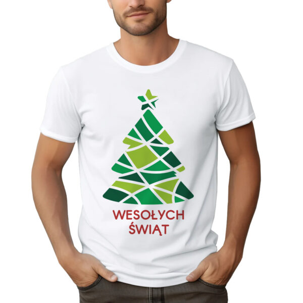 KOSZULKA Z NADRUKIEM NA ŚWIĘTA BOŻEGO NARODZENIA - WESOŁYCH ŚWIĄT