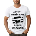 KOSZULKA Z NADRUKIEM AUDI CZTERY PIERŚCIENIE ROBIĄ WRAŻENIE