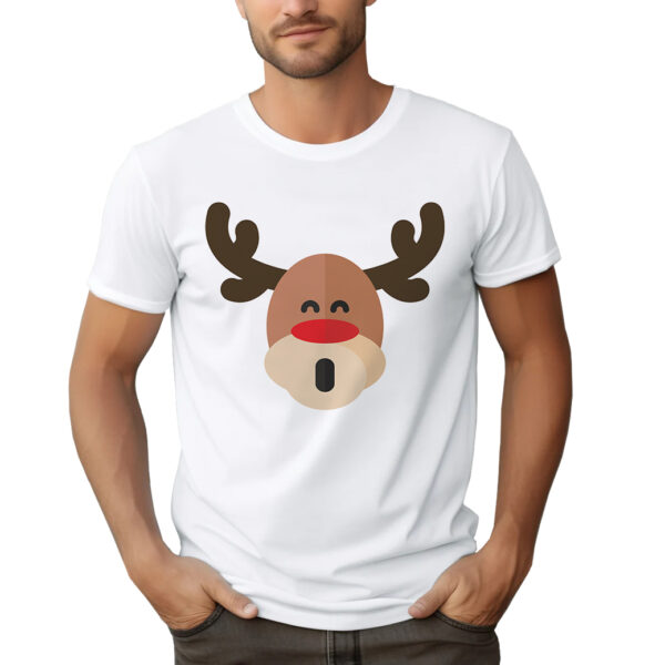 KOSZULKA Z NADRUKIEM NA ŚWIĘTA BOŻEGO NARODZENIA - ŚWIĄTECZNY RENIFEREK