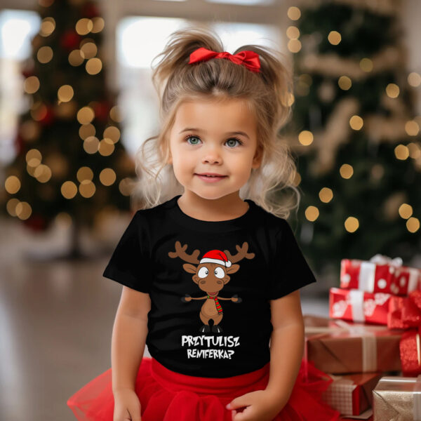 Świąteczna koszulka na Mikołaja prezent pod choinkę PRZYTULISZ RENIFERKA?