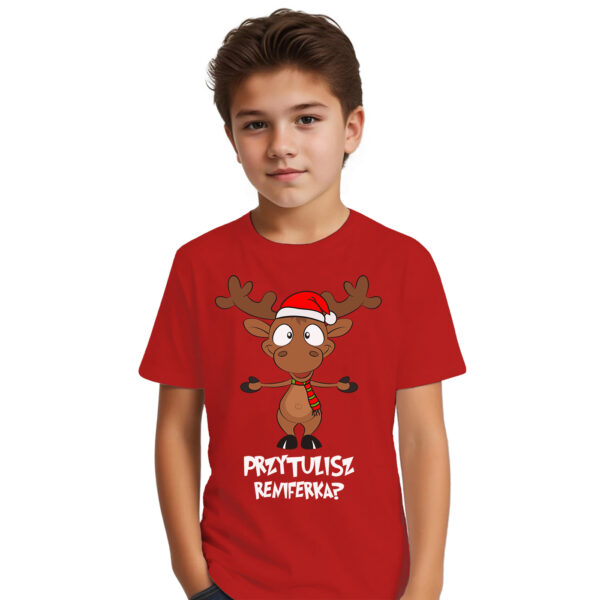 Świąteczna koszulka na Mikołaja prezent pod choinkę PRZYTULISZ RENIFERKA?
