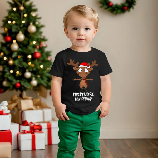 Świąteczna koszulka na Mikołaja prezent pod choinkę PRZYTULISZ RENIFERKA?