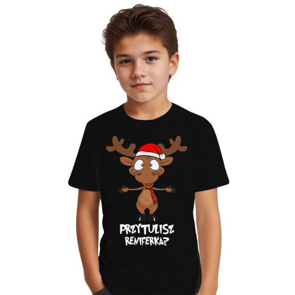 Świąteczna koszulka na Mikołaja prezent pod choinkę PRZYTULISZ RENIFERKA?