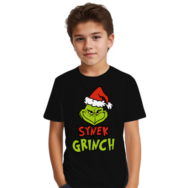 Świąteczna koszulka na Mikołaja prezent pod choinkę SYNEK GRINCH