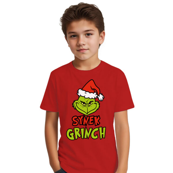 Świąteczna koszulka na Mikołaja prezent pod choinkę SYNEK GRINCH