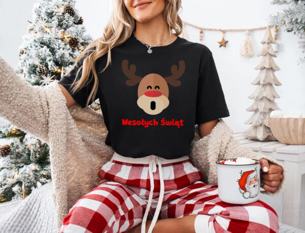 KOSZULKA Z NADRUKIEM NA ŚWIĘTA BOŻEGO NARODZENIA PREZENT POD CHOINKĘ