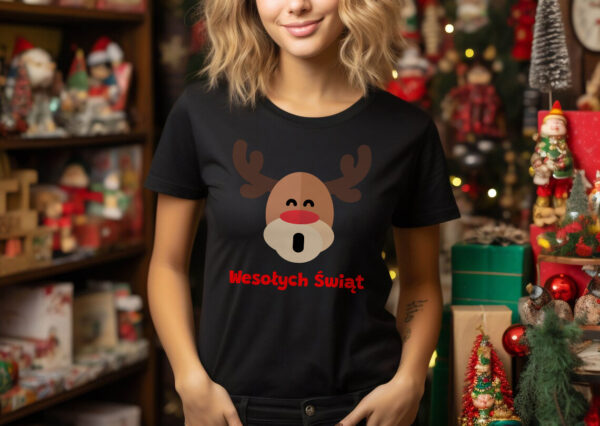 KOSZULKA Z NADRUKIEM NA ŚWIĘTA BOŻEGO NARODZENIA PREZENT POD CHOINKĘ