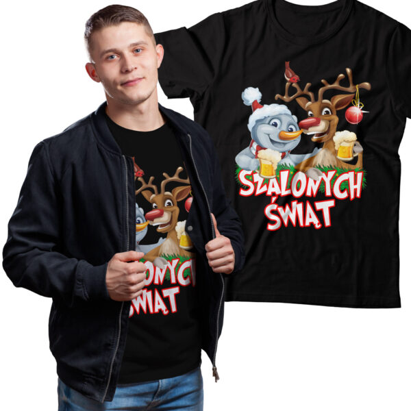 SZALONYCH ŚWIĄT BAŁWANEK RENIFER PIWO