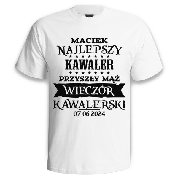- koszulka męska z nadrukiem na wieczór kawalerski. Prezent dla Pana Młodego. Koszulki dla ekipy Pana Młodego