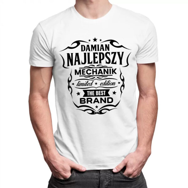 NAJLEPSZY MECHANIK - męska koszulka z nadrukiem dla mechanika