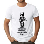 MYŚLELI O TOBIE UMIERAJĄC, PAMIĘTAJ O NICH ŻYJĄC- koszulka męska z patriotycznym nadrukiem.