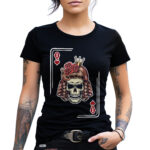 KARTA DAMA CZERWIENNA KIER QUEEN - Koszulka damska z nadrukiem na walentynki, dzień kobiet. Prezent na urodziny, święta, dzień mamy.