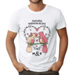 PAPUŻKI NIEROZŁĄCZKI - Koszulka męska z nadrukiem na walentynki, dzień chłopaka. Prezent na urodziny, święta, dzień ojca.