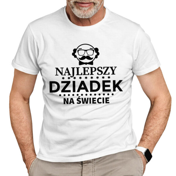 KOSZULKA NAJLEPSZY DZIADEK NA ŚWIECIE - koszulka męska z nadrukiem na dzień dziadka. Prezent dla dziadka.