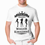 OSTATNI SMAK WOLNOŚCI WIECZÓR KAWALERSKI - koszulka męska z nadrukiem na wieczór kawalerski. Prezent dla Pana Młodego. Koszulki dla ekipy Pana Młodego