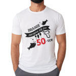 Koszulka dla wędkarza z nadrukiem na ryby dla męża faceta chłopaka męska