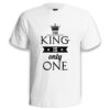 THE KING IS ONLY ONE - koszulka męska z nadrukiem na dzień ojca. Prezent dla Taty.
