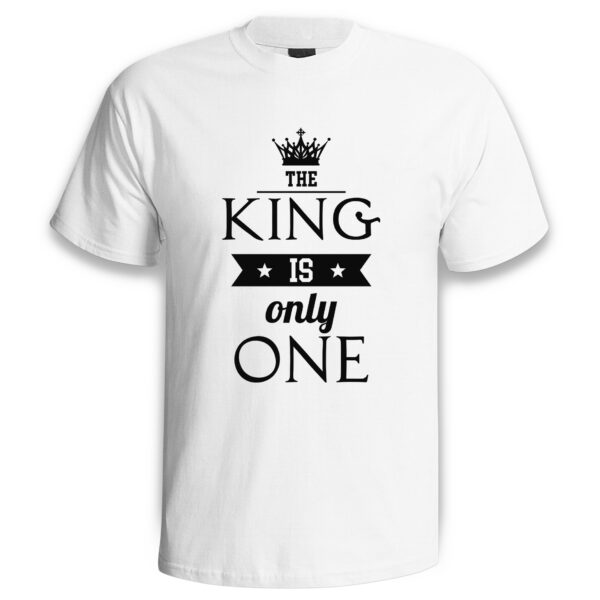 THE KING IS ONLY ONE - koszulka męska z nadrukiem na dzień ojca. Prezent dla Taty.