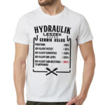 HYDRAULIK CENNIK USŁUG - męska koszulka z nadrukiem dla hydraulika