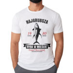 Koszulka dla wędkarza z nadrukiem na ryby dla męża faceta chłopaka męska