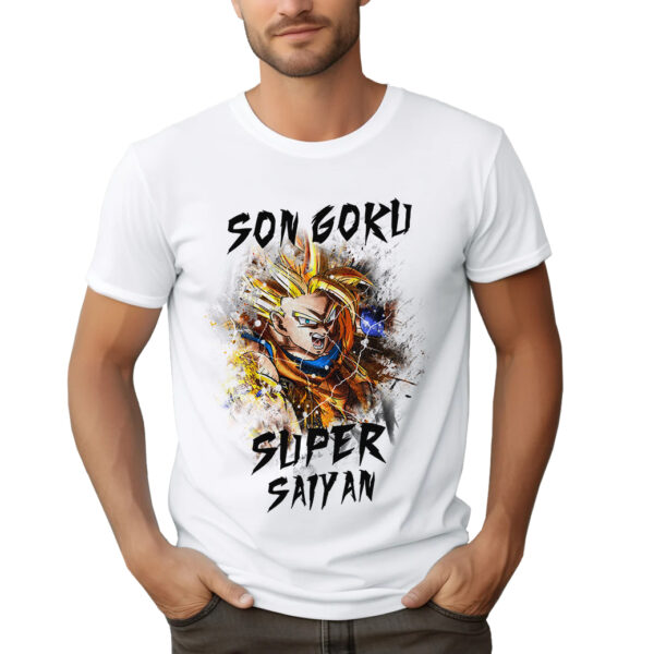 SON GOKU SUPER SAIYAN - męska koszulka z nadrukiem dragon ball