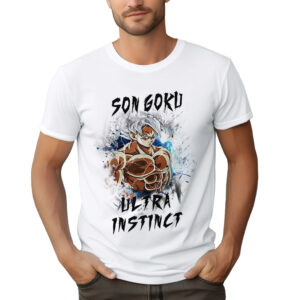 SON GOKU ULTRA INSTINCT - męska koszulka z nadrukiem dragon ball