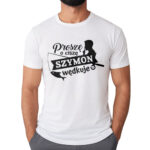 Koszulka dla wędkarza z nadrukiem na ryby dla męża faceta chłopaka męska