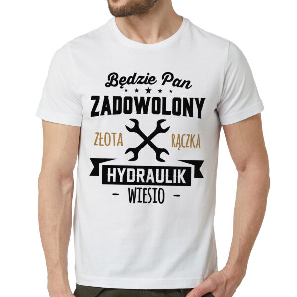 Koszulka dla hydraulika z nadrukiem dla męża faceta chłopaka męska