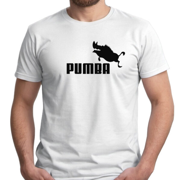 PUMBA - śmieszna koszulka męska z nadrukiem. Prezent na urodziny święta walentynki dzień chłopaka dzień ojca.