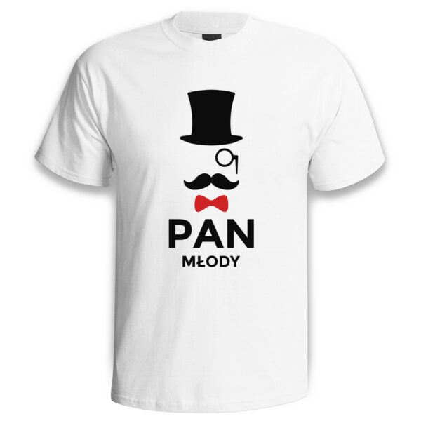PAN MŁODY - koszulka męska z nadrukiem na wieczór kawalerski. Prezent dla Pana Młodego. Koszulki dla ekipy Pana Młodego