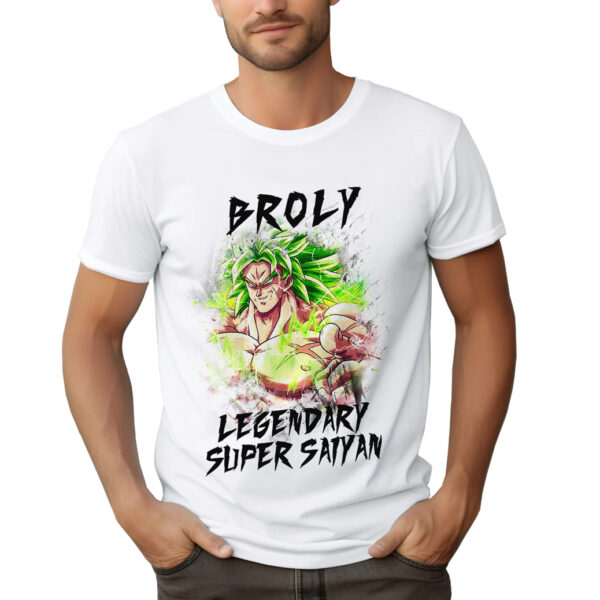 BROLY LEGENDARY SUPER SAIYAN - męska koszulka z nadrukiem dragon ball
