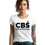 CBŚ - Całkiem Blisko Ślub - koszulka damska z nadrukiem na wieczór panieński. Prezent dla Panny Młodej. Koszulki dla ekipy Panny Młodej