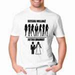 DZISIAJ MELANŻ JUTRO DRAMAT - koszulka męska z nadrukiem na wieczór kawalerski. Prezent dla Pana Młodego. Koszulki dla ekipy Pana Młodego