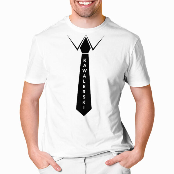 KRAWAT KAWALERSKI - koszulka męska z nadrukiem na wieczór kawalerski. Prezent dla Pana Młodego. Koszulki dla ekipy Pana Młodego