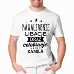 KAWALERSKIE LIBACJE ORAZ CELEBRACJE - koszulka męska z nadrukiem na wieczór kawalerski. Prezent dla Pana Młodego. Koszulki dla ekipy Pana Młodego