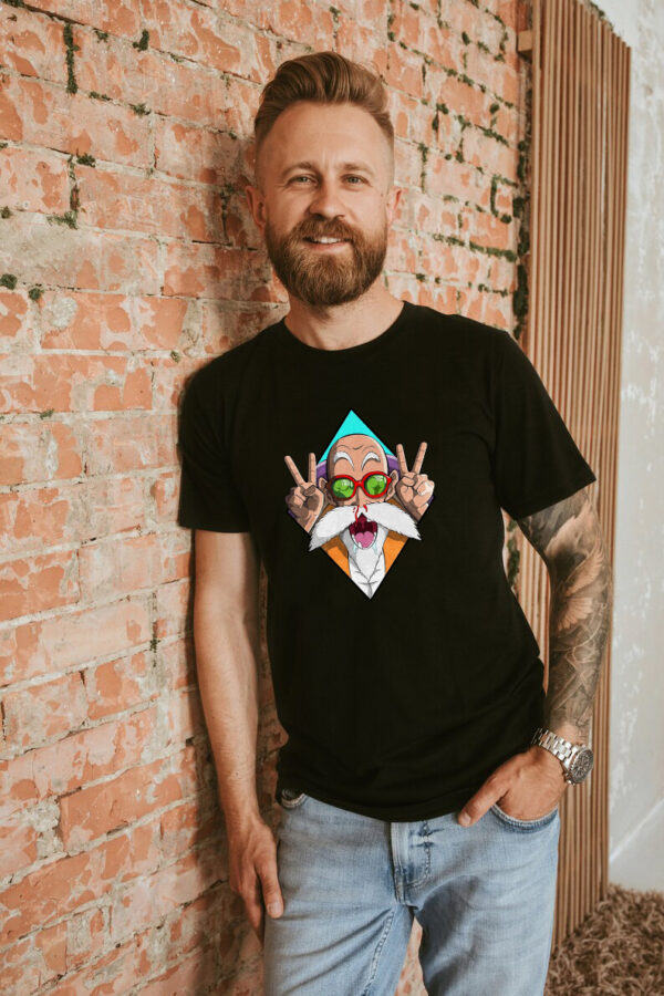 GENIALNY ŻÓŁW - męska koszulka z nadrukiem dragon ball
