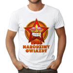 NARODZINY GWIAZDY - koszulka męska z nadrukiem. Prezent na urodziny święta walentynki dzień chłopaka dzień ojca.