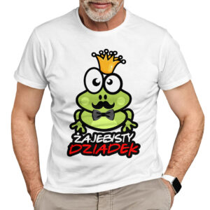 ŻAJEBISTY DZIADEK - koszulka męska z nadrukiem na dzień dziadka. Prezent dla dziadka.