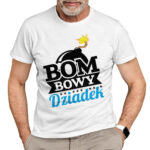 KOSZULKA BOMBOWY DZIADEK - koszulka męska z nadrukiem na dzień dziadka. Prezent dla dziadka.